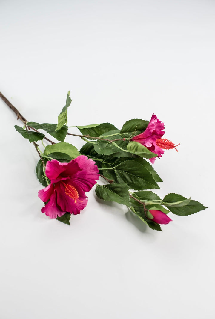 Hibiscus flower spray - bright pink - Greenery Marketartificial flowersMTF24136 FUSH