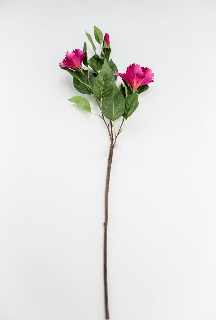 Hibiscus flower spray - bright pink - Greenery Marketartificial flowersMTF24136 FUSH