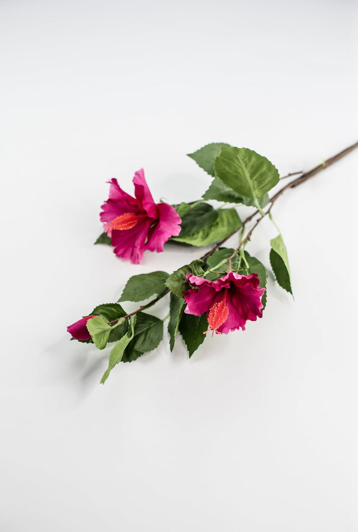 Hibiscus flower spray - bright pink - Greenery Marketartificial flowersMTF24136 FUSH