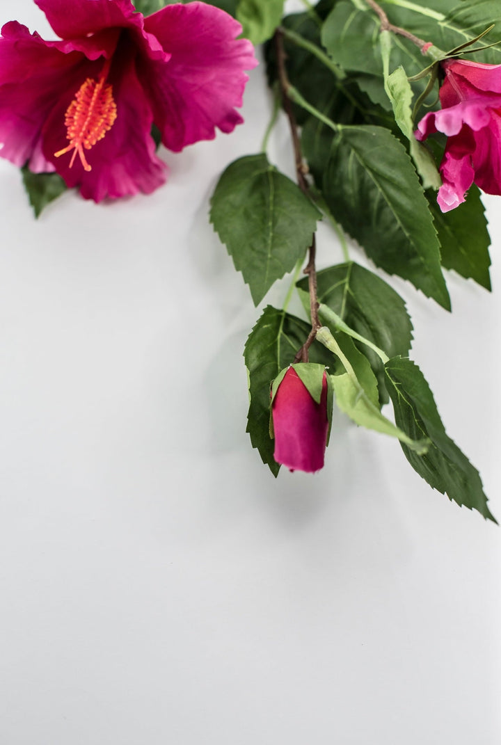 Hibiscus flower spray - bright pink - Greenery Marketartificial flowersMTF24136 FUSH