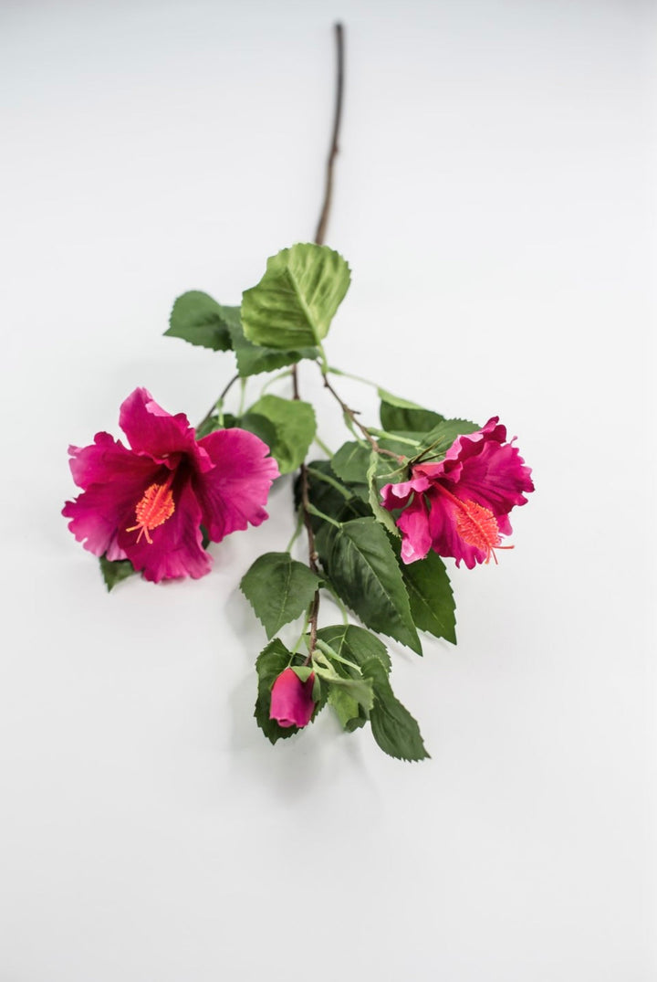 Hibiscus flower spray - bright pink - Greenery Marketartificial flowersMTF24136 FUSH