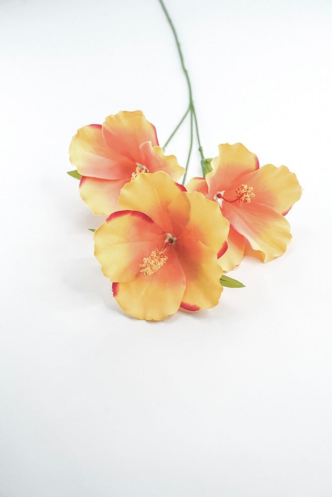 Hibiscus flower spray - coral pink - Greenery Marketartificial flowers29414CO