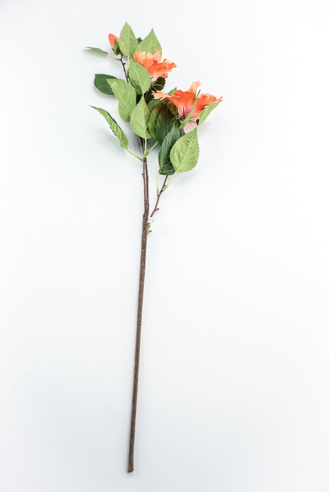 Hibiscus flower spray - orange - Greenery Marketartificial flowersMTF24136 ORNG