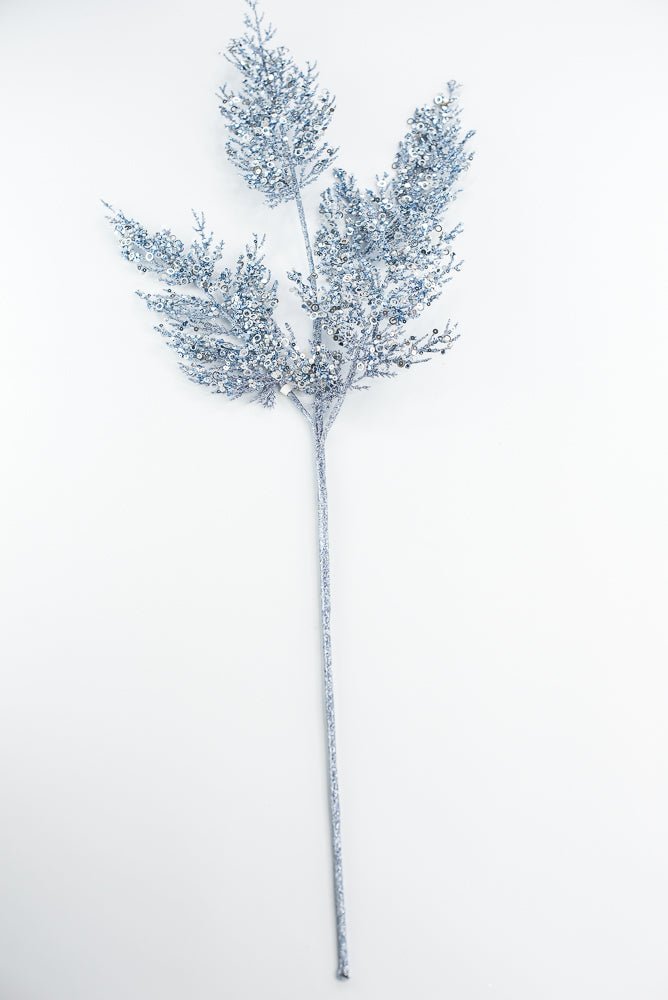 Holiday glittered cedar spray - blue - Greenery MarketXG1018 - LB