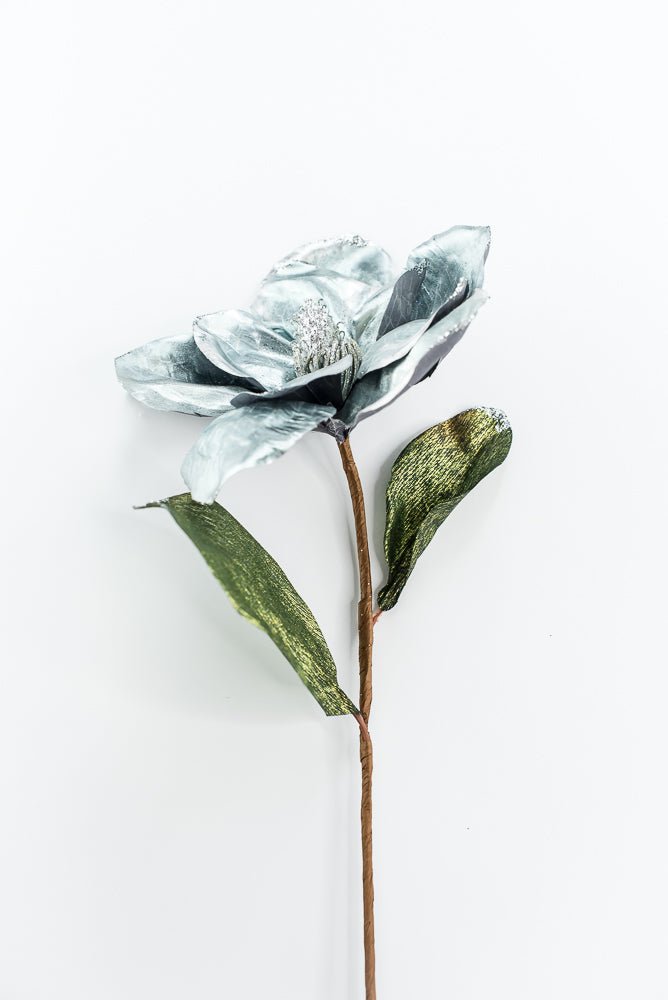 Holiday magnolia stem - light blue - Greenery MarketXF645 - BGY