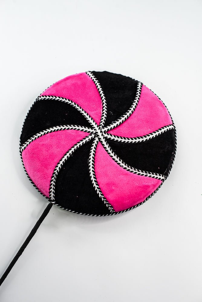 Hot Pink and Black Lollipop Spray - 10.5” Dia - Greenery Market57244BTBK
