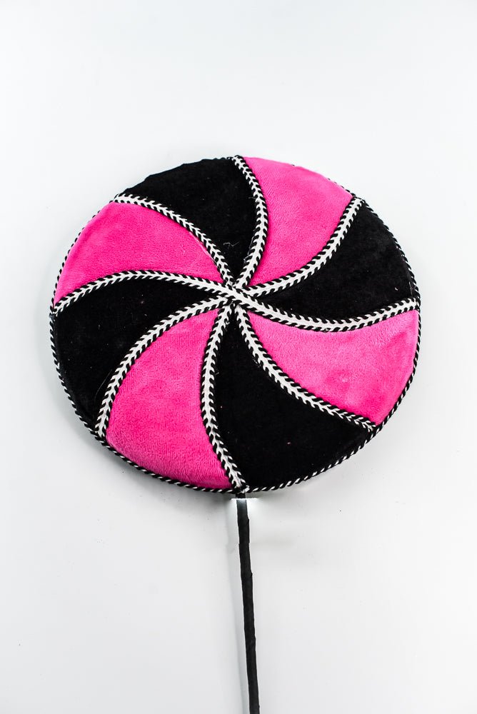Hot Pink and Black Lollipop Spray - 10.5” Dia - Greenery Market57244BTBK