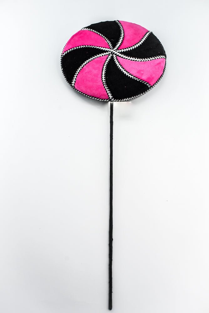 Hot Pink and Black Lollipop Spray - 10.5” Dia - Greenery Market57244BTBK
