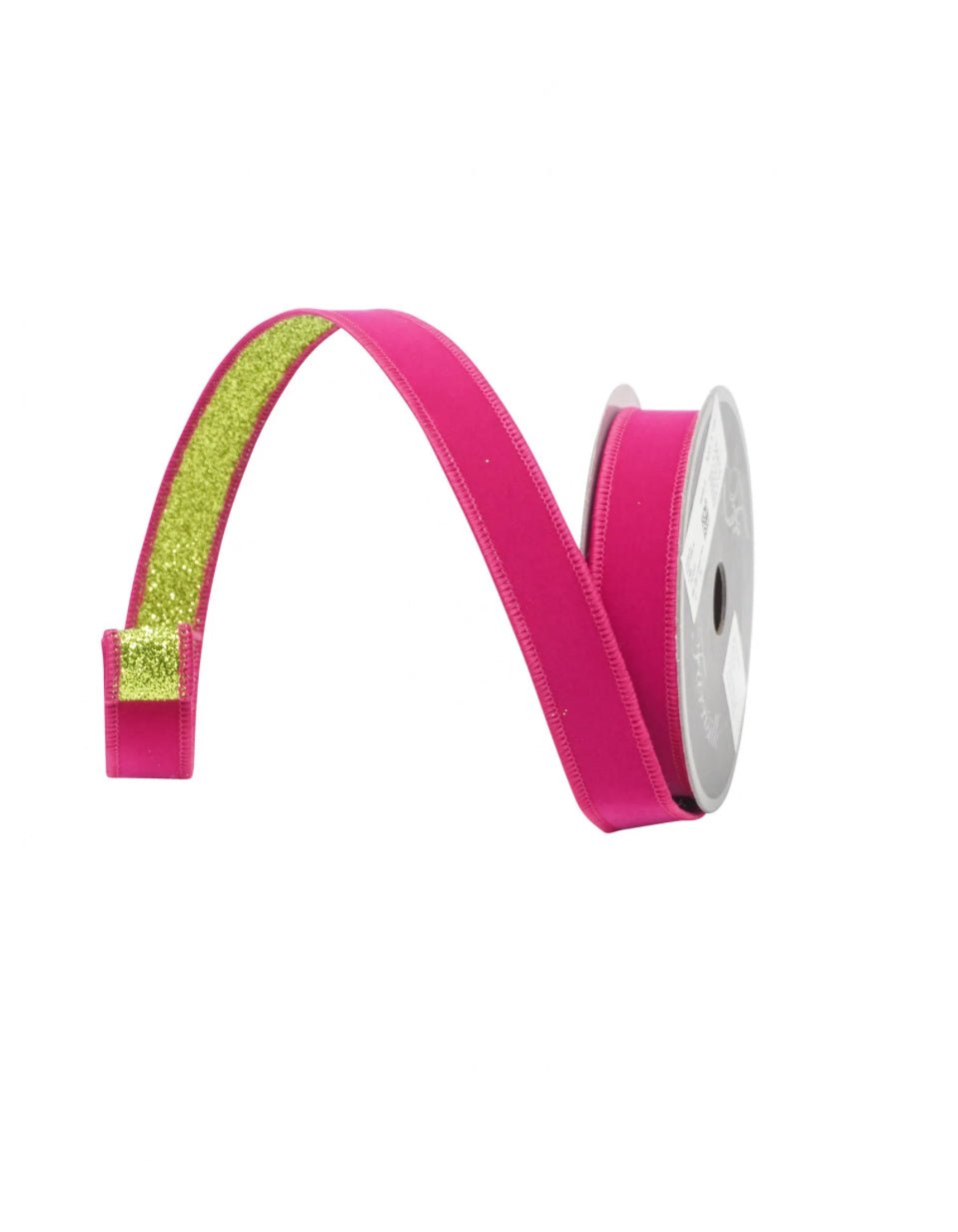 Hot Pink & Lime Fusion Farrisilk Wired Ribbon - 1" - Greenery MarketRibbons & TrimRS200 - 15