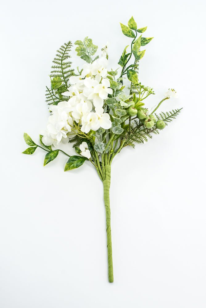Hydrangeas Flower And Greenery Pick - Cream - Greenery Market63663CM