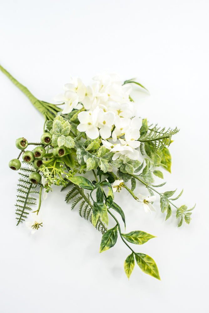 Hydrangeas Flower And Greenery Pick - Cream - Greenery Market63663CM
