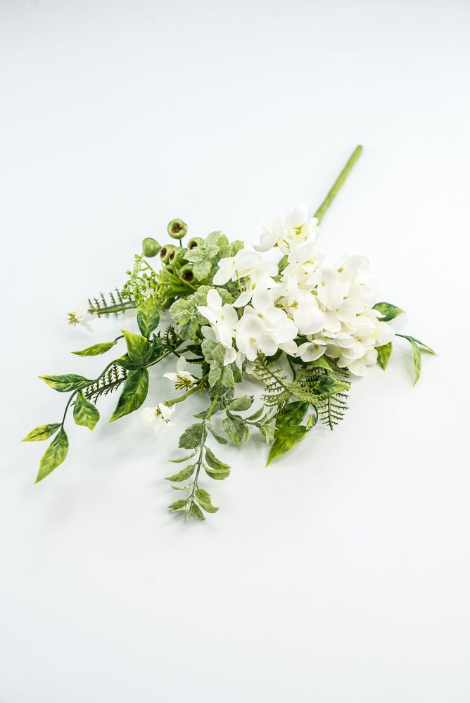 Hydrangeas Flower And Greenery Pick - Cream - Greenery Market63663CM