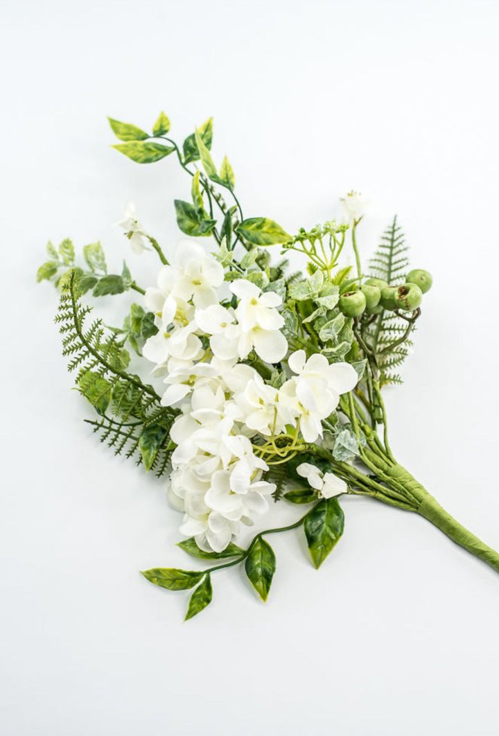 Hydrangeas Flower And Greenery Pick - Cream - Greenery Market63663CM