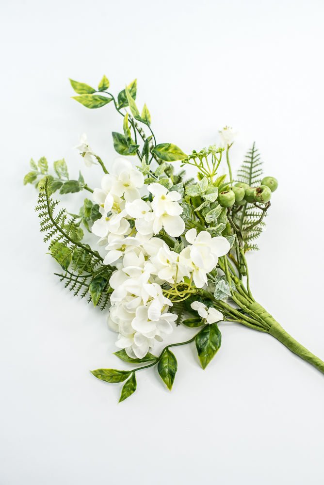 Hydrangeas Flower And Greenery Pick - Cream - Greenery Market63663CM