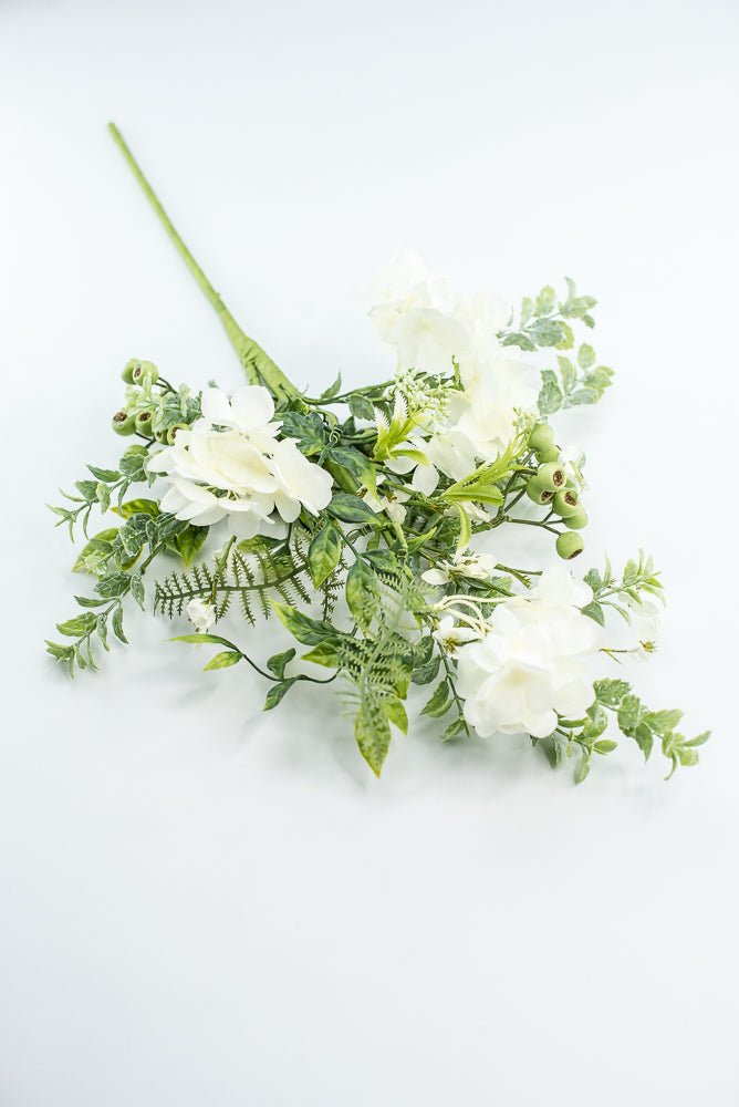 Hydrangeas Flower and greenery Spray - Cream - Greenery Market63662CM