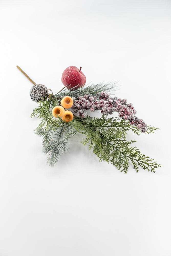 Iced Fruit, Berries, Pine, & Pinecone Pick - 20" - Greenery MarketXP2629SUGARED