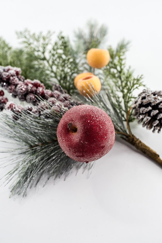 Iced Fruit, Berries, Pine, & Pinecone Pick - 20" - Greenery MarketXP2629SUGARED