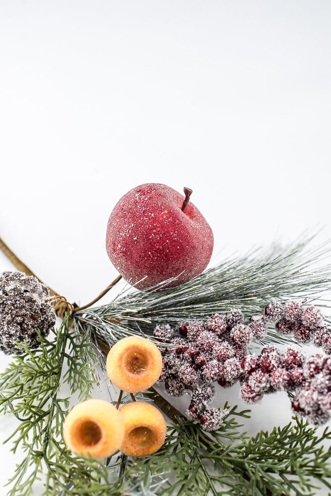 Iced Fruit, Berries, Pine, & Pinecone Pick - 20" - Greenery MarketXP2629SUGARED