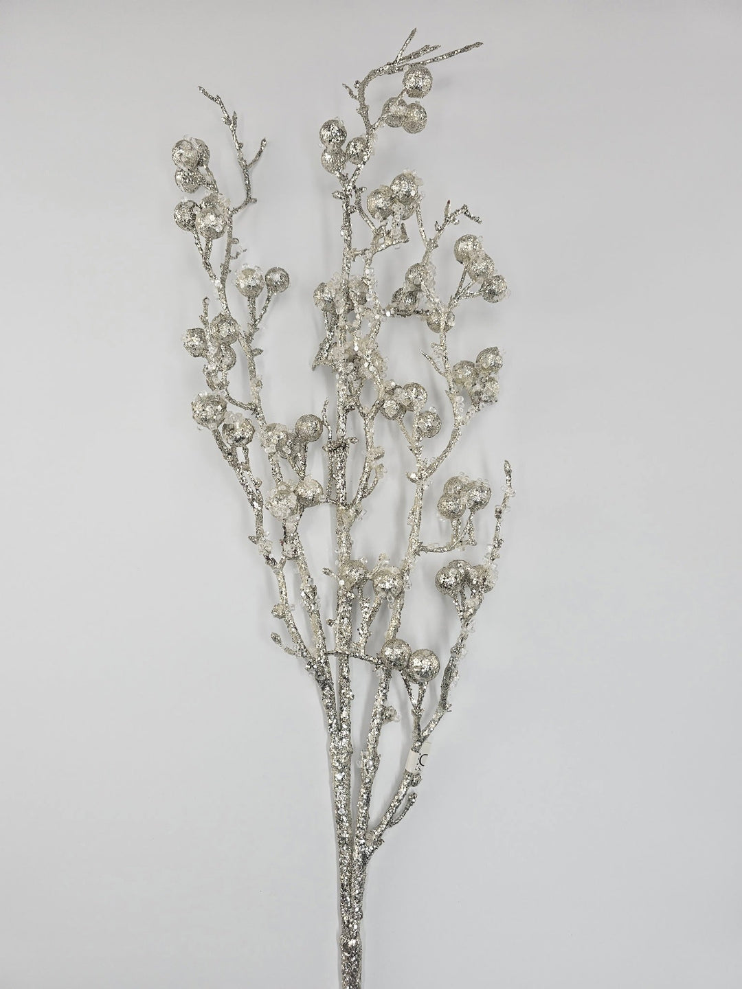 Iced platinum twig and berry spray - Greenery MarketXG1057 - PT