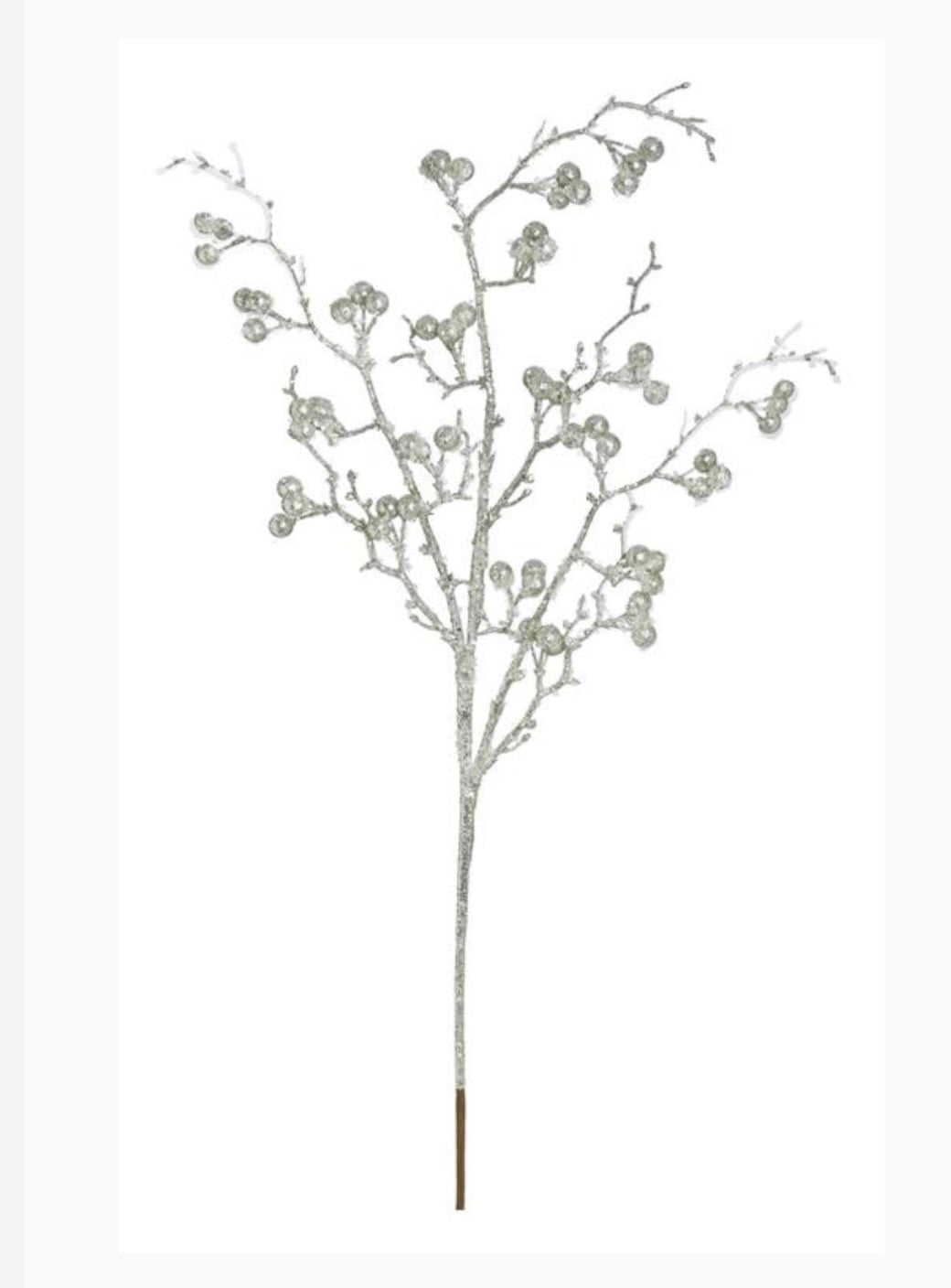 Iced platinum twig and berry spray - Greenery MarketXG1057 - PT