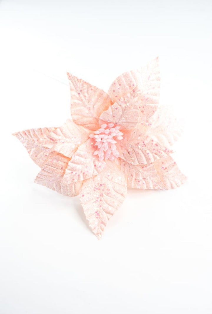 Iridescent glitter poinsettia - Greenery MarketXS410522