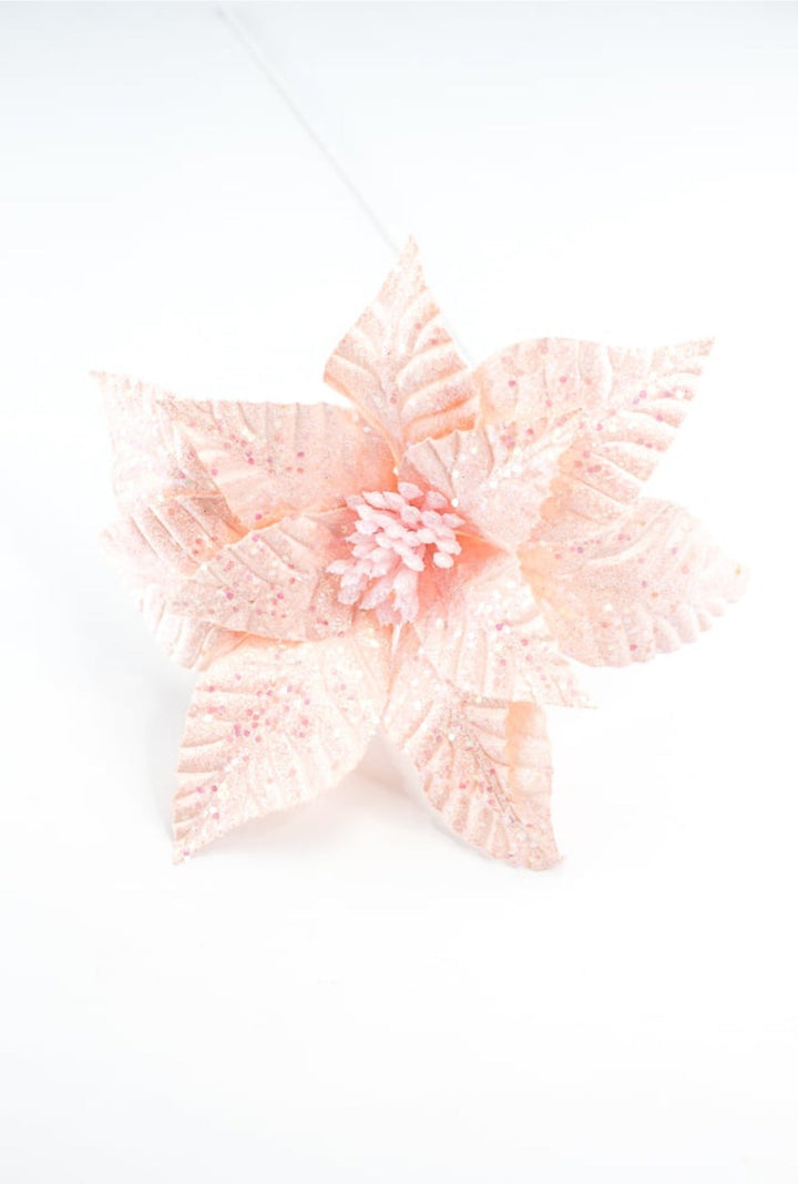 Iridescent glitter poinsettia - Greenery MarketXS410522