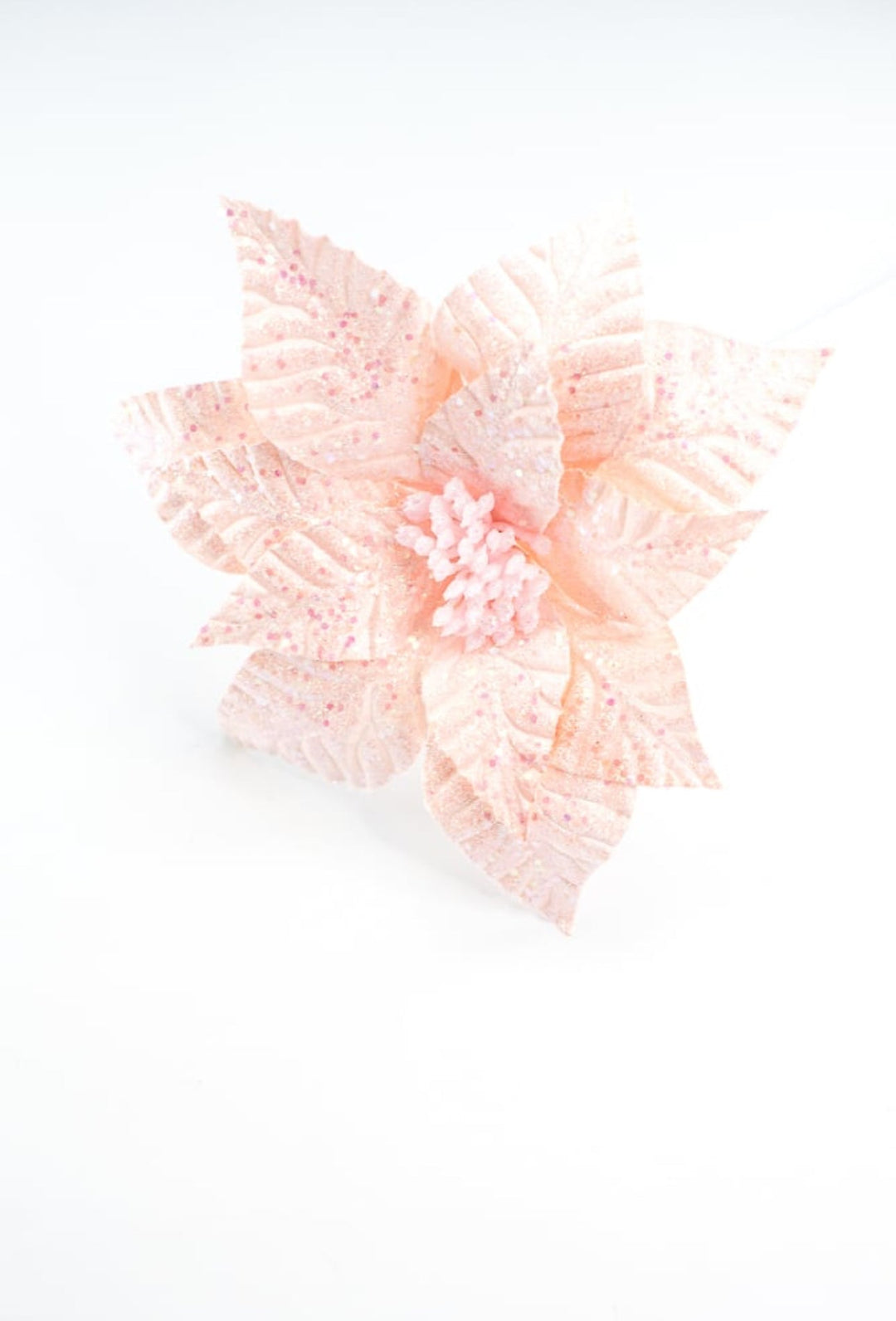 Iridescent glitter poinsettia - Greenery MarketXS410522