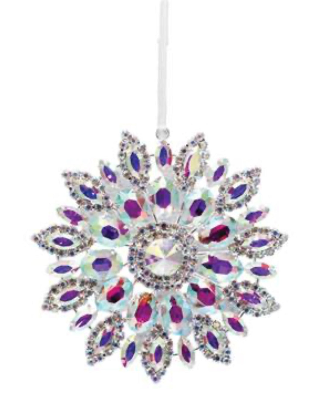 Iridescent Hanging Jewel Ornament - 4.25" - Greenery MarketAC518IR
