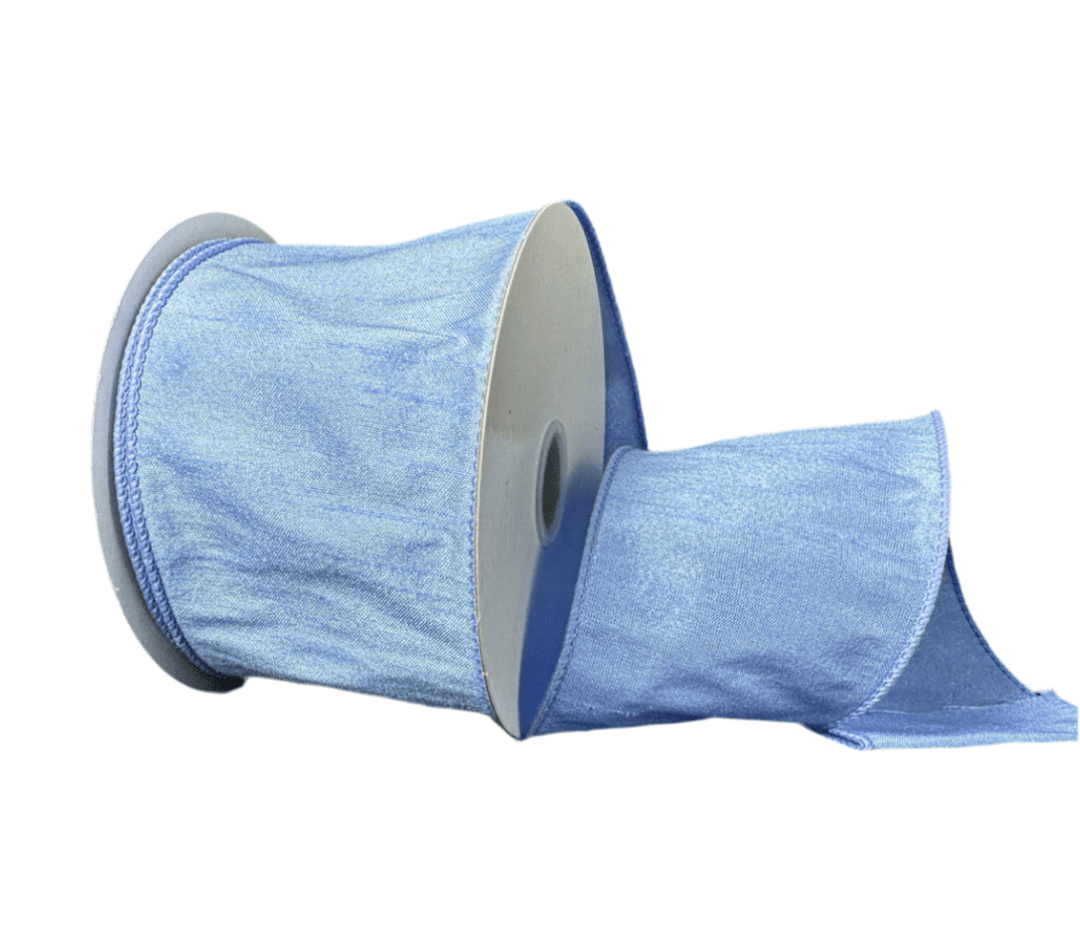 Iris solid faux dupioni, 2.5” wired ribbon - Greenery MarketWired ribbon72434 - 40 - 32