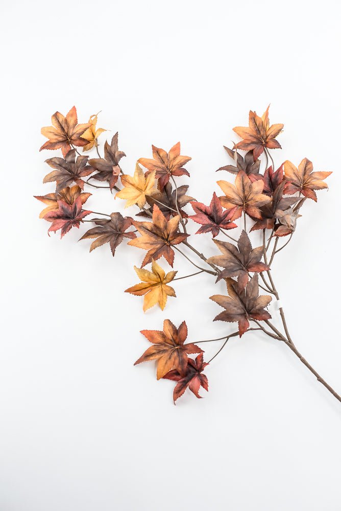 Japanese maple leaf spray - Rust Brown - Greenery MarketArtificial FloraFL7027 - RTBRN