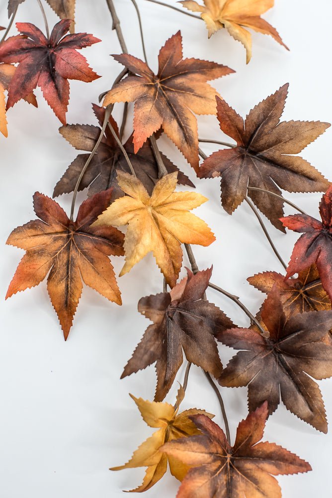 Japanese maple leaf spray - Rust Brown - Greenery MarketArtificial FloraFL7027 - RTBRN