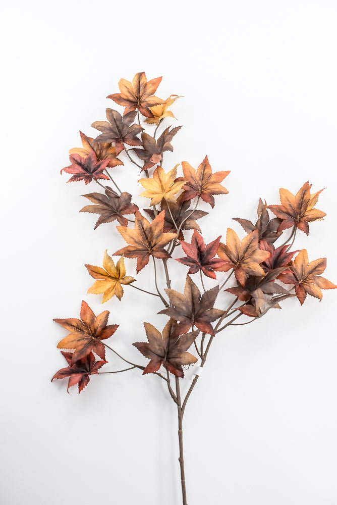 Japanese maple leaf spray - Rust Brown - Greenery MarketArtificial FloraFL7027 - RTBRN