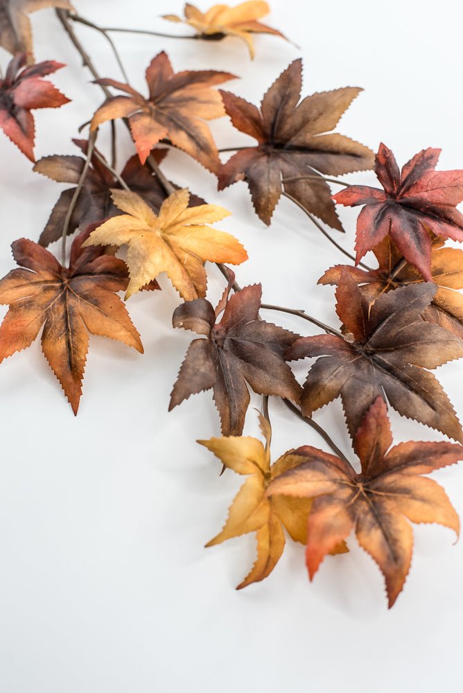 Japanese maple leaf spray - Rust Brown - Greenery MarketArtificial FloraFL7027 - RTBRN