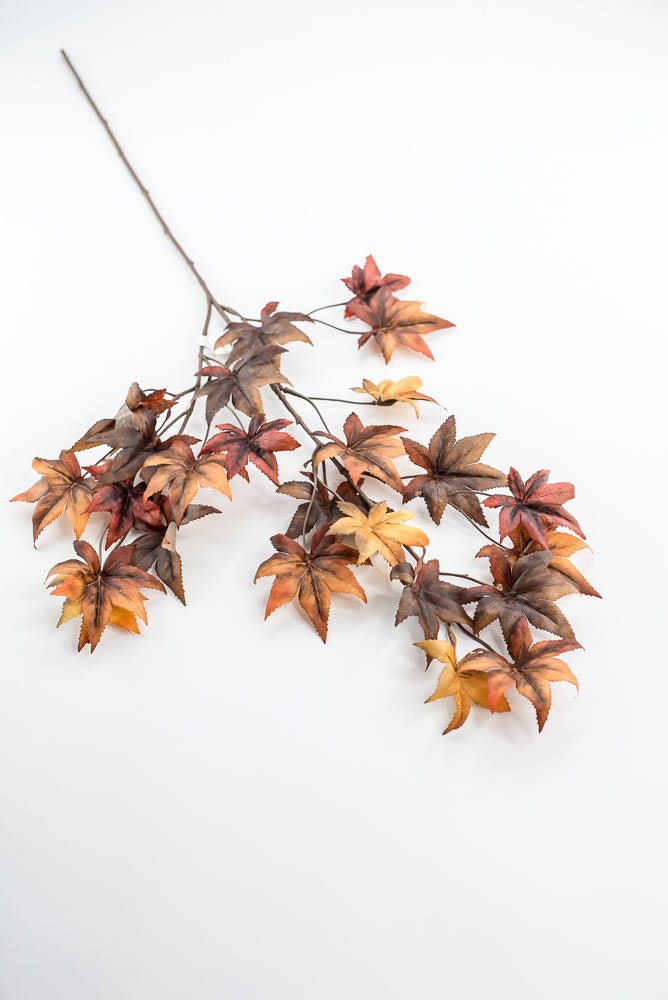 Japanese maple leaf spray - Rust Brown - Greenery MarketArtificial FloraFL7027 - RTBRN