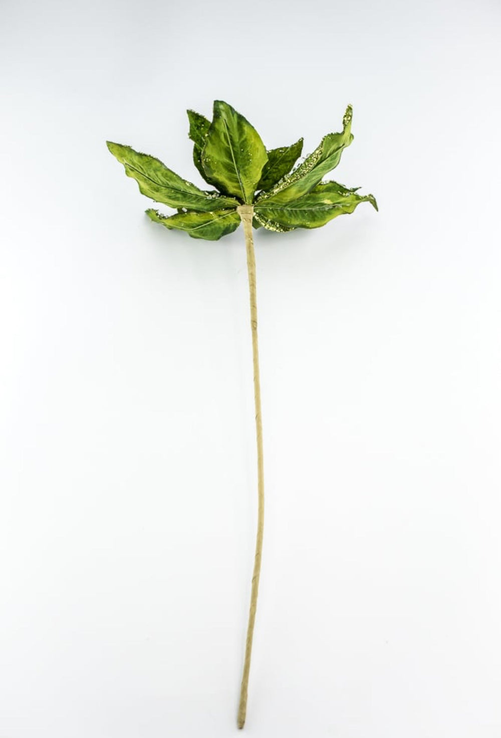 Jeweled and beaded poinsettia stem - green - Greenery MarketXg902 - G