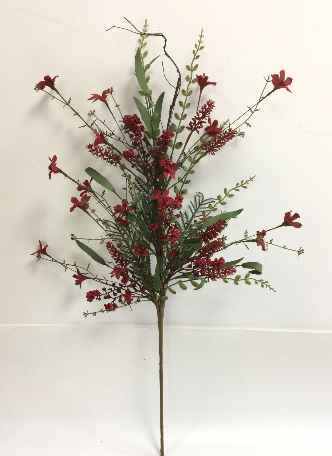 Large, Holiday Fern and berry spray - red 65267 - Greenery MarketArtificial Flora65267 - RD