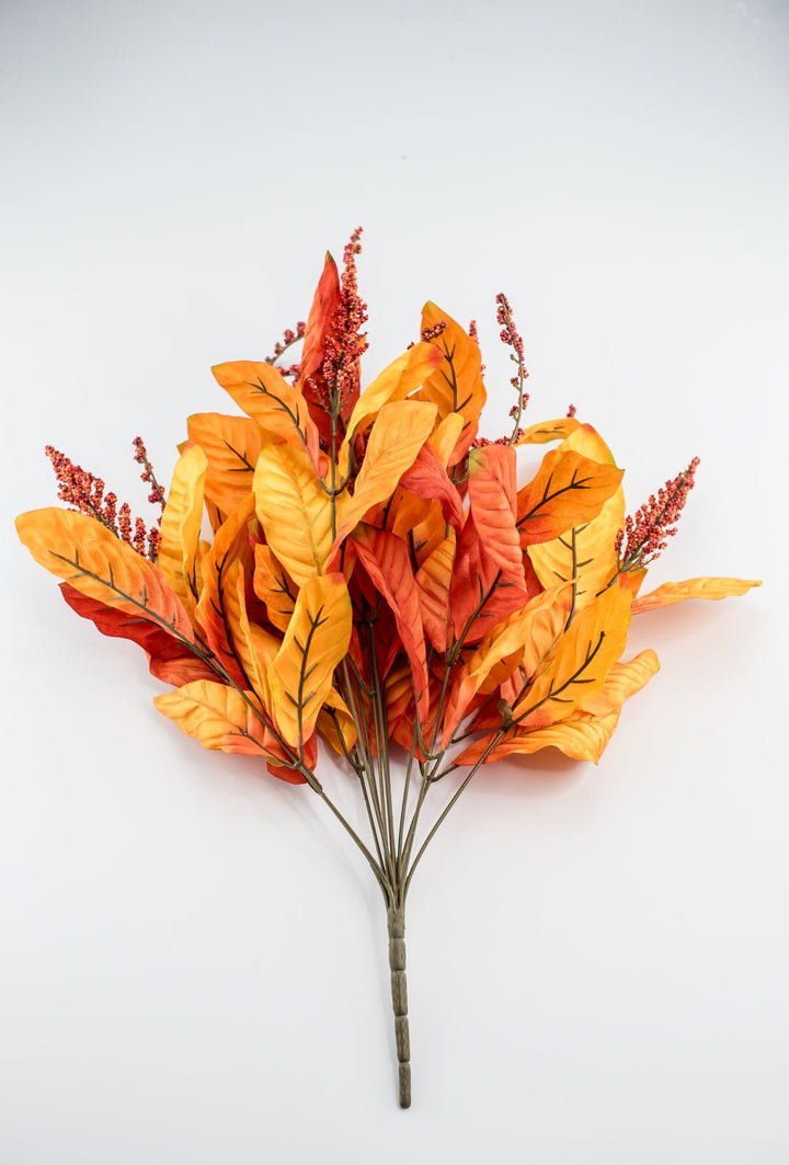 Laurel leaves bush - flame - Greenery MarketArtificial Flora84481 - ORYEL