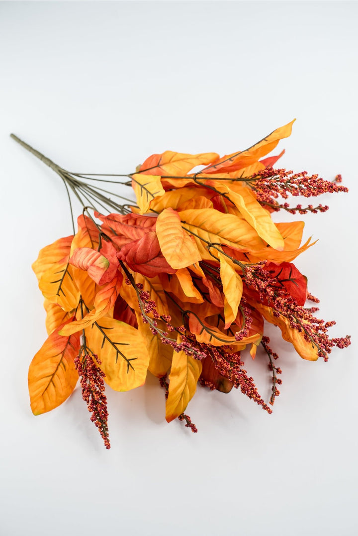 Laurel leaves bush - flame - Greenery MarketArtificial Flora84481 - ORYEL