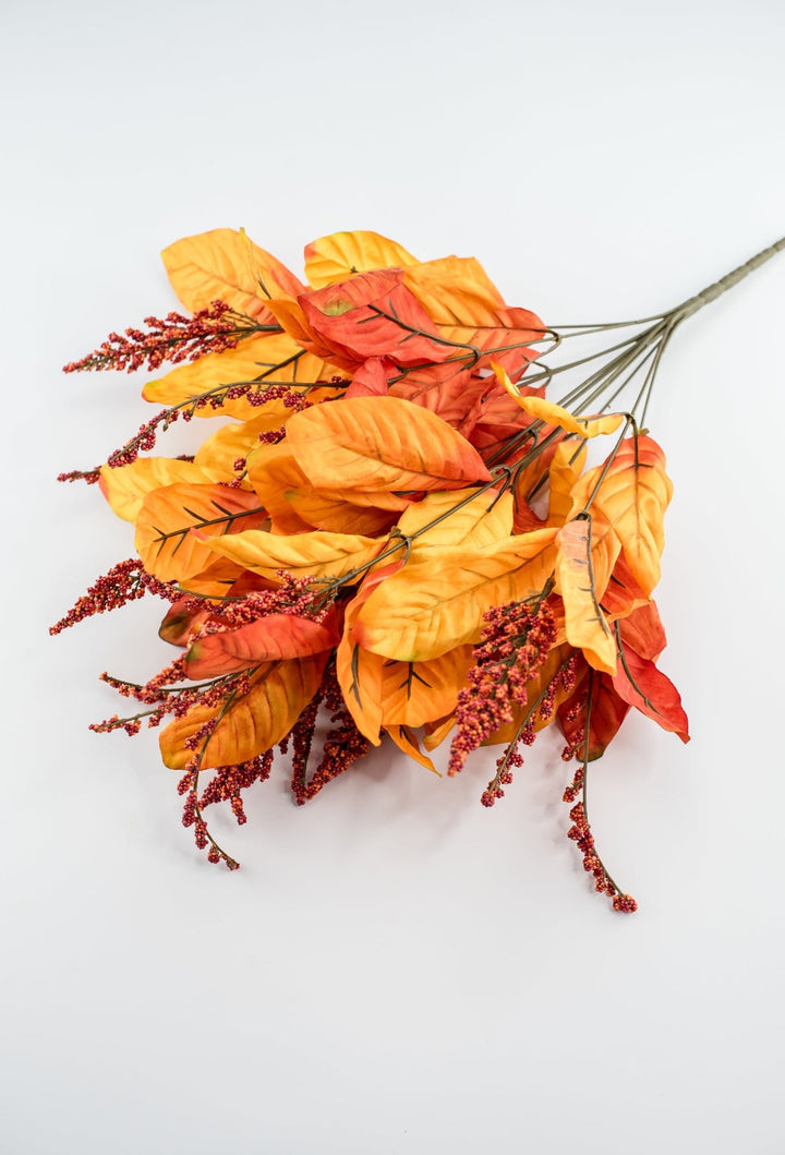 Laurel leaves bush - flame - Greenery MarketArtificial Flora84481 - ORYEL