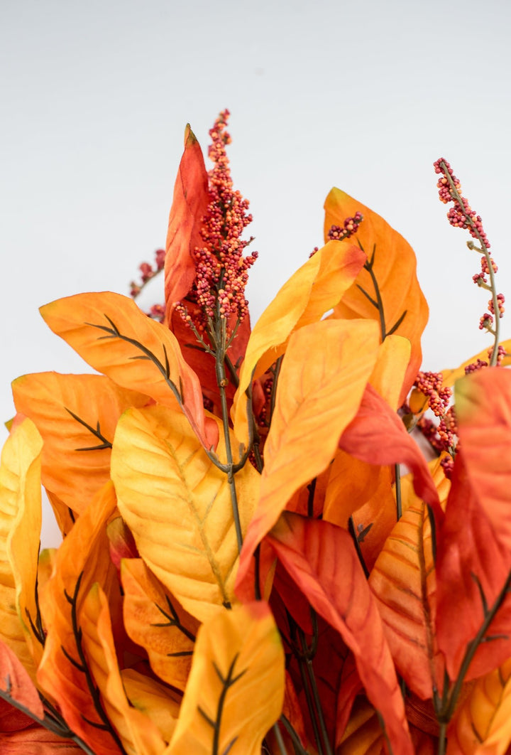 Laurel leaves bush - flame - Greenery MarketArtificial Flora84481 - ORYEL