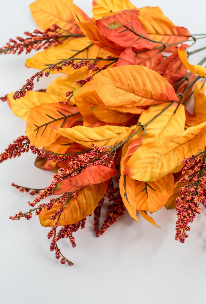 Laurel leaves bush - flame - Greenery MarketArtificial Flora84481 - ORYEL