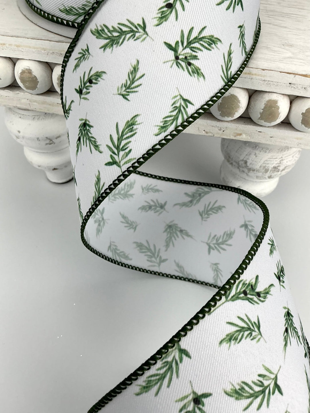 Leaf greenery wired ribbon 2.5” - Greenery MarketRibbons & Trim240290