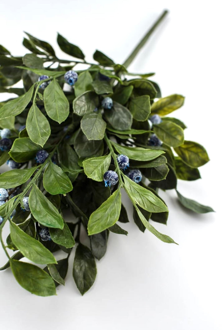 Leaves and blueberries bush - Greenery Marketartificial flowersB1594 - BG