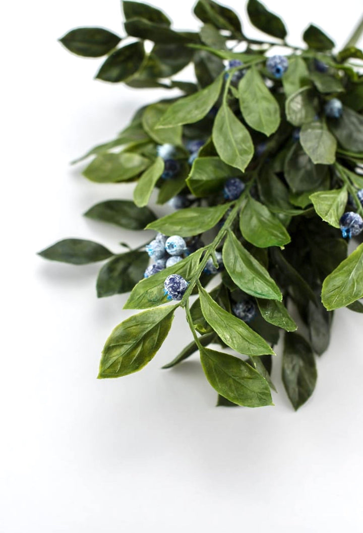 Leaves and blueberries bush - Greenery Marketartificial flowersB1594 - BG