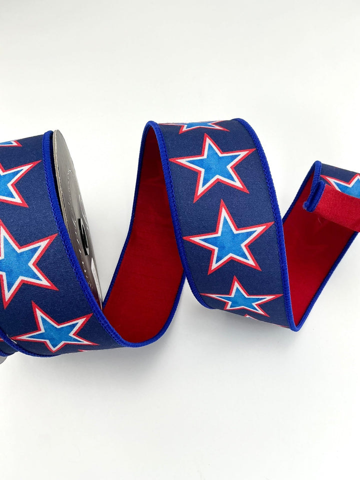 Liberty Stars 2.5” farrisilk wired ribbon - Greenery MarketRibbons & TrimSRO74 - 32