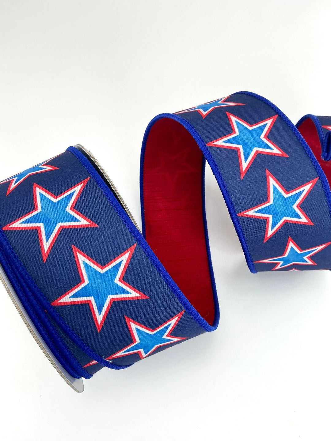 Liberty Stars 2.5” farrisilk wired ribbon - Greenery MarketRibbons & TrimSRO74 - 32