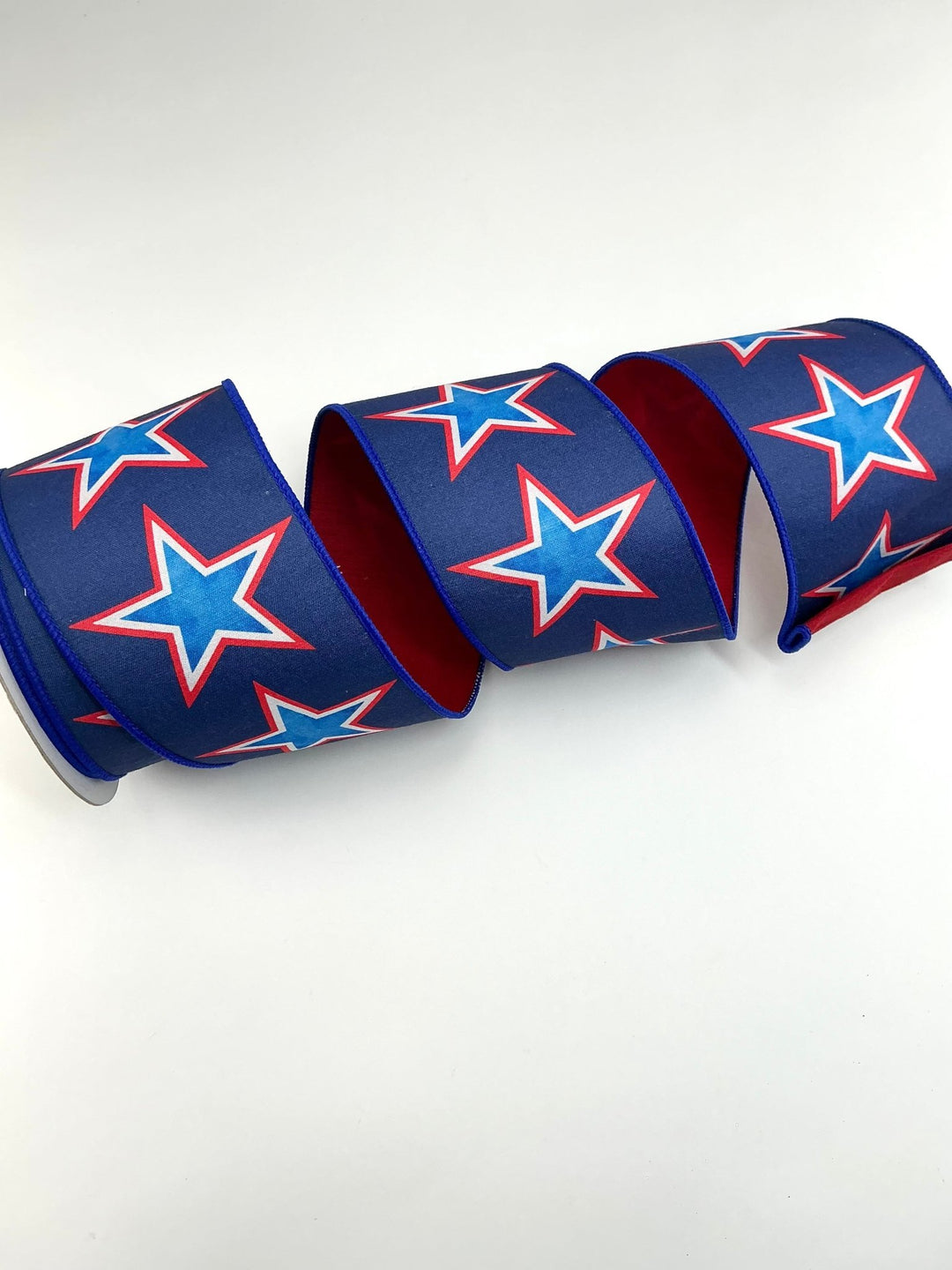 Liberty Stars 4” farrisilk wired ribbon - Greenery MarketRibbons & TrimSR075 - 32