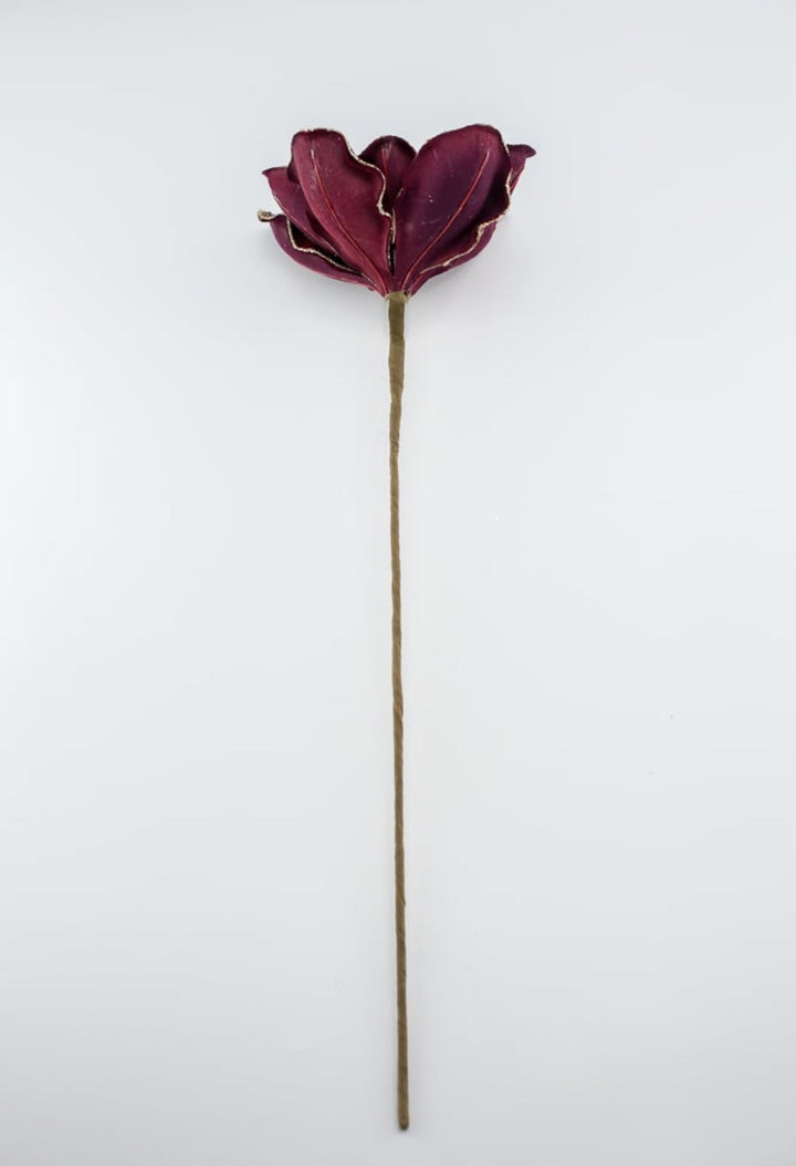 Magnolia sequins stem - burgundy and gold - Greenery MarketXF650 - BU