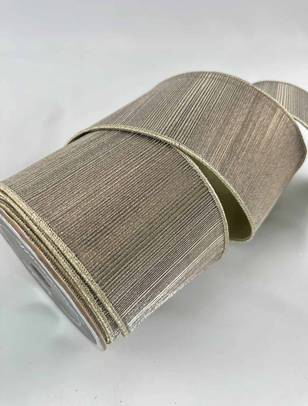 Manhattan Platinum 4” wired farrisilk ribbon - Greenery MarketRibbons & TrimRZ690-51