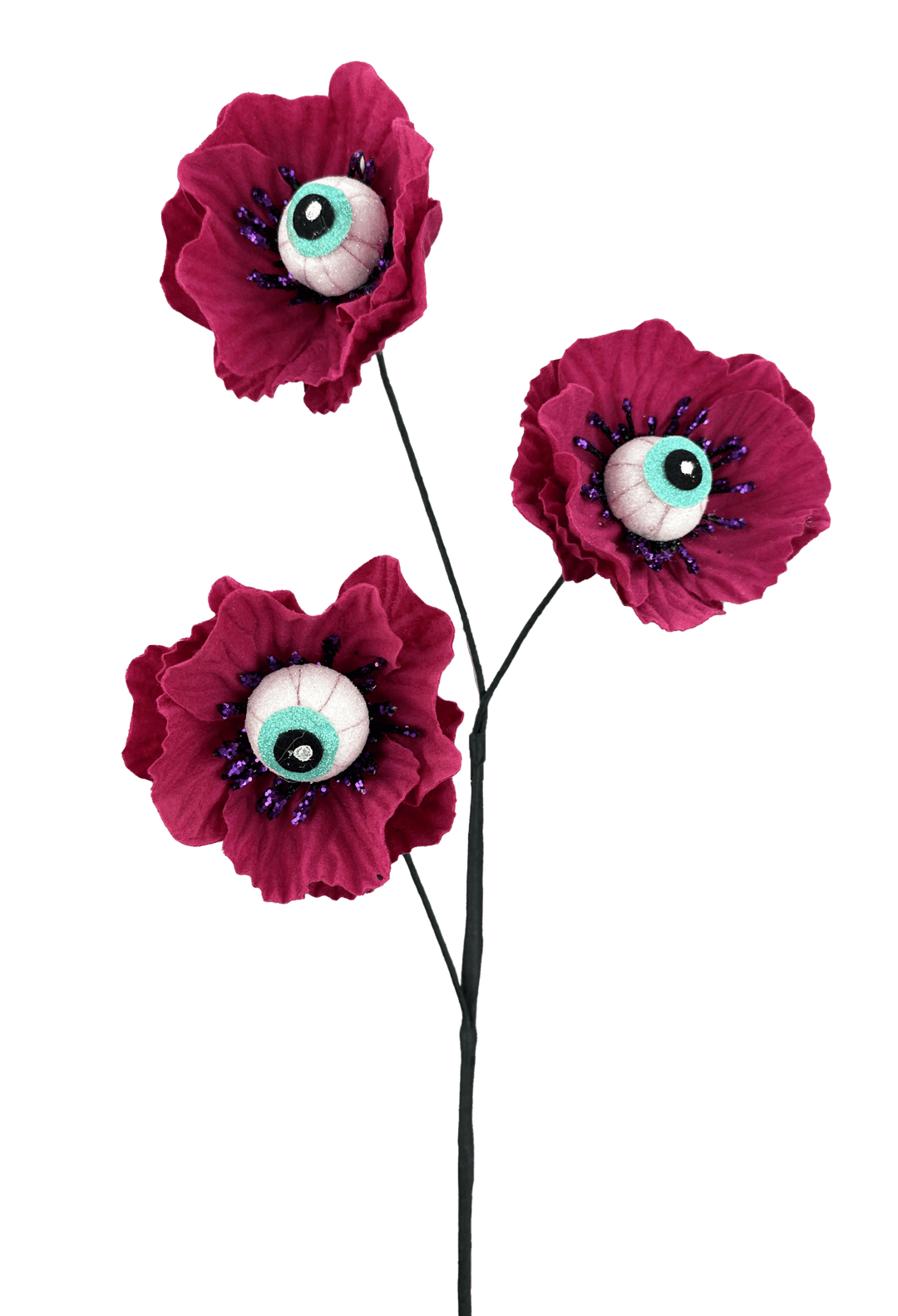 Maroon Eyeball Flower Spray - Greenery Market57241BT